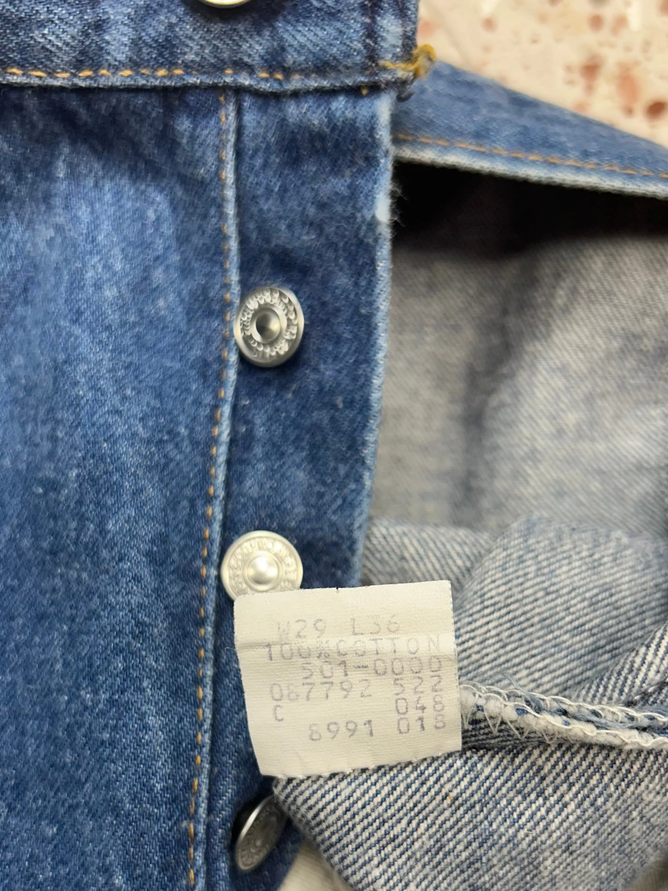 Vintage USA Levi's 501 Dark Wash Denim Jeans (JYJ0924-275)
