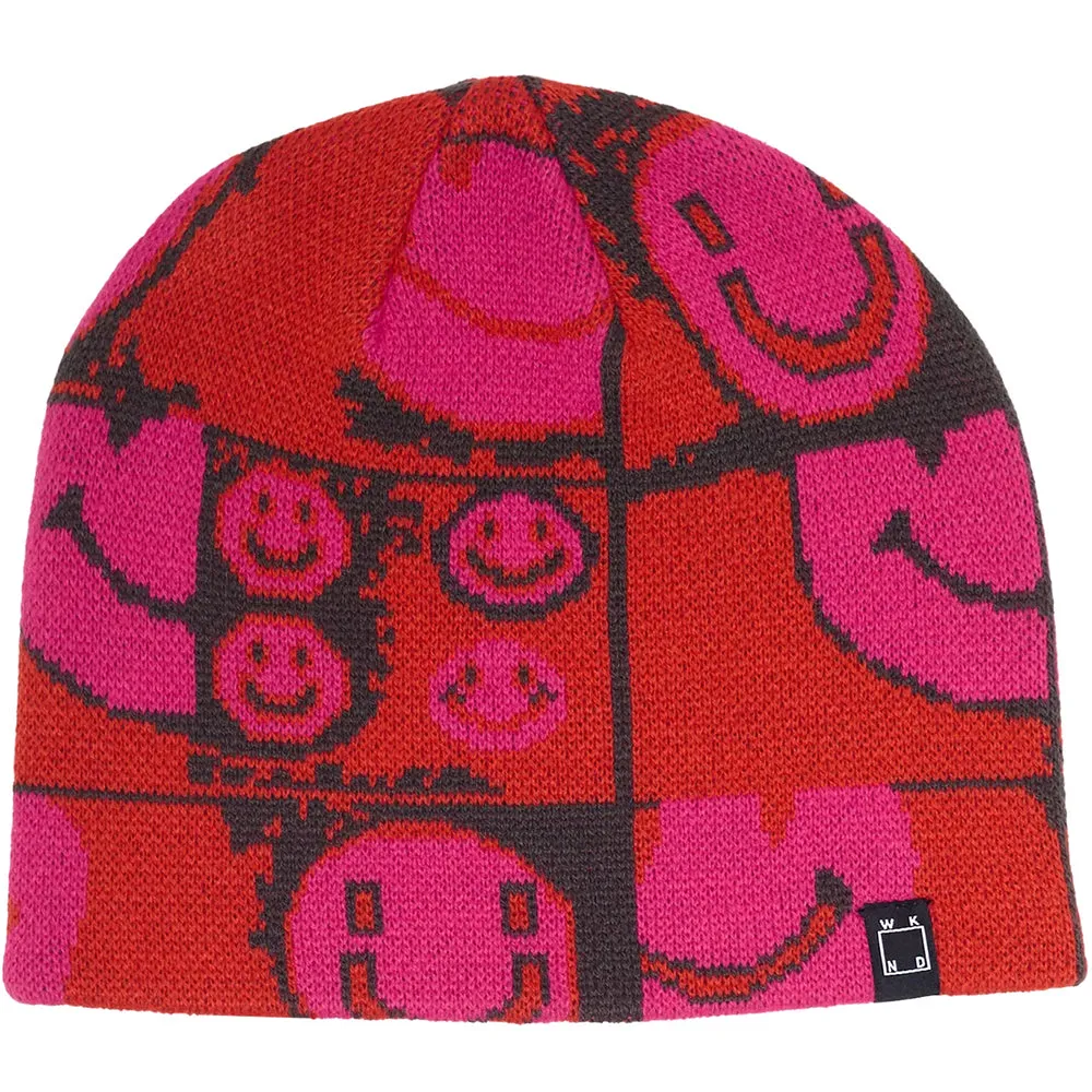 WKND Smirley Skully Beanie Red