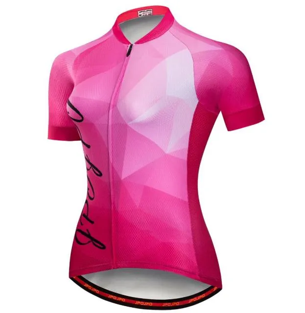 Women Cycling Jersey ProTeam Ciclismo Cycling Clothing Summer Youth Bicycle Shirt Mtb Maillot Bike jersey Top Pink Green Black