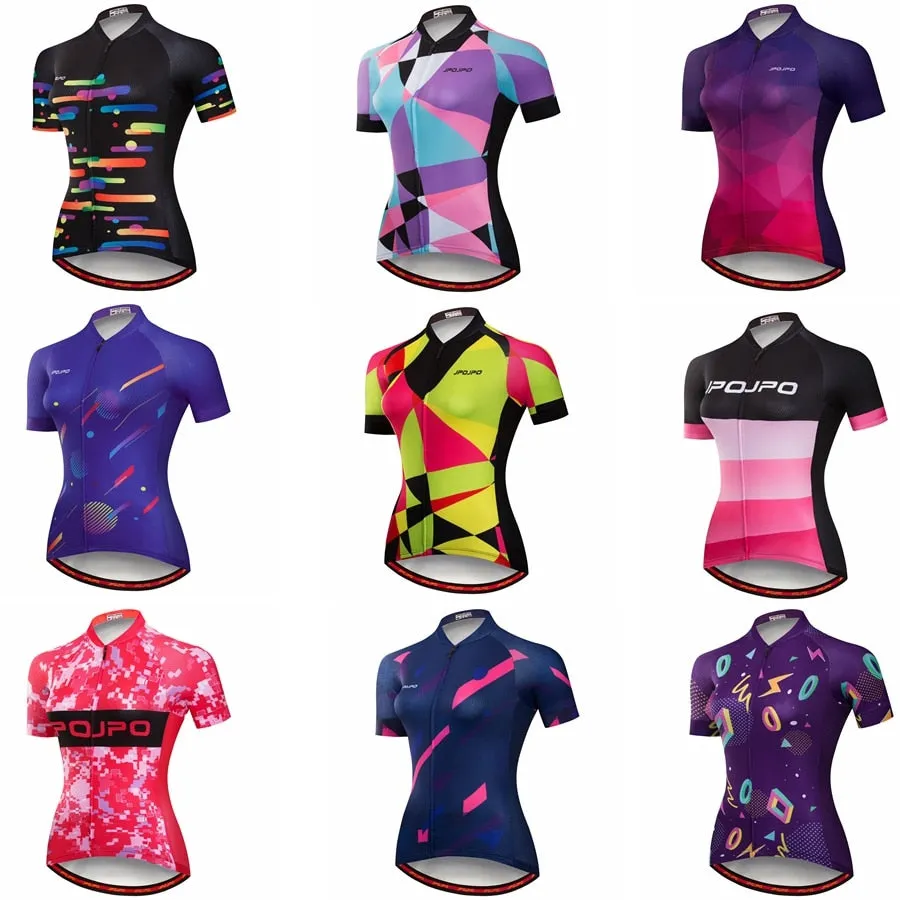 Women Cycling Jersey ProTeam Ciclismo Cycling Clothing Summer Youth Bicycle Shirt Mtb Maillot Bike jersey Top Pink Green Black