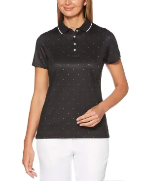 Womens Chevron Polka Dot Polo