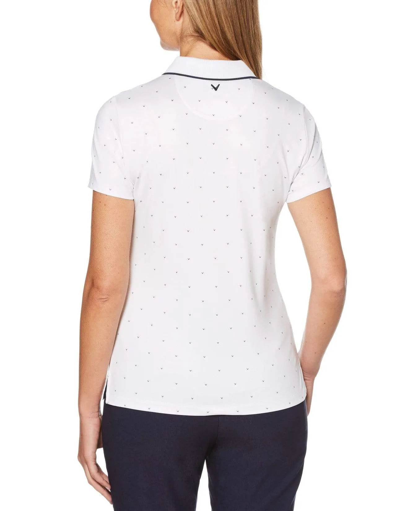 Womens Chevron Polka Dot Polo