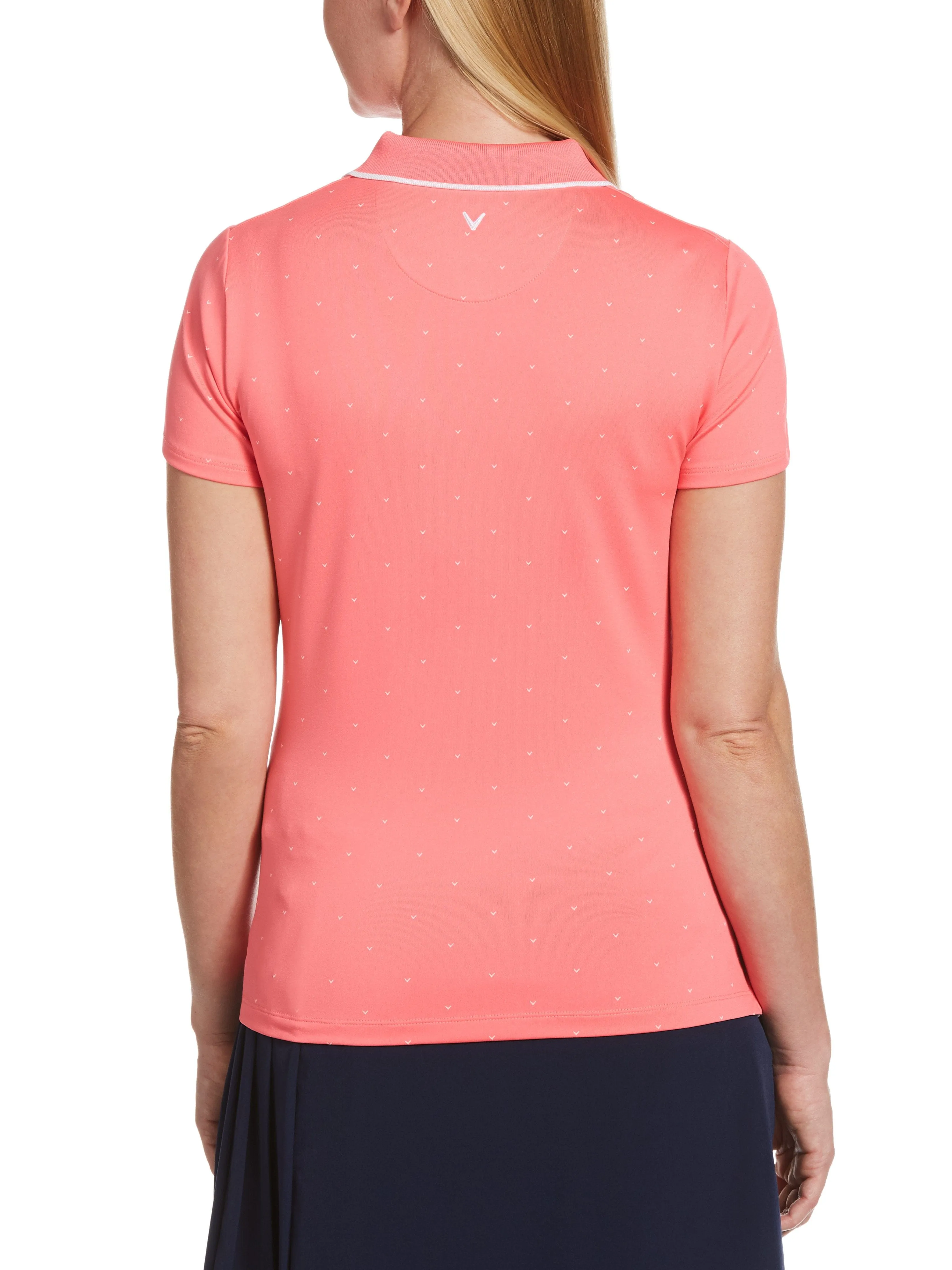 Womens Chevron Polka Dot Polo