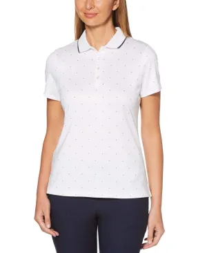 Womens Chevron Polka Dot Polo