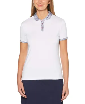 Womens Confetti Trim Polo