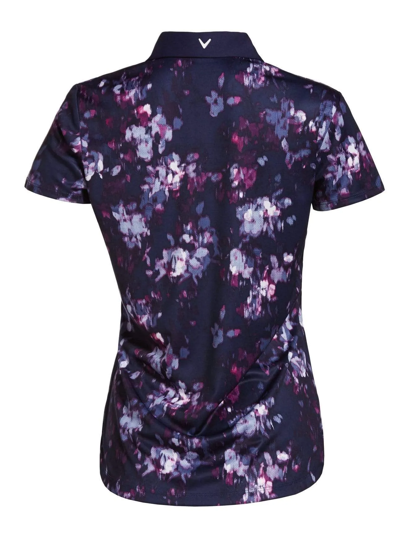 Womens Digital Floral Print Polo