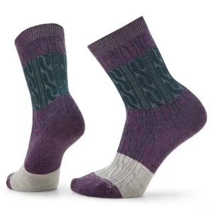 Women's Everyday Color Block Cable Crew Socks