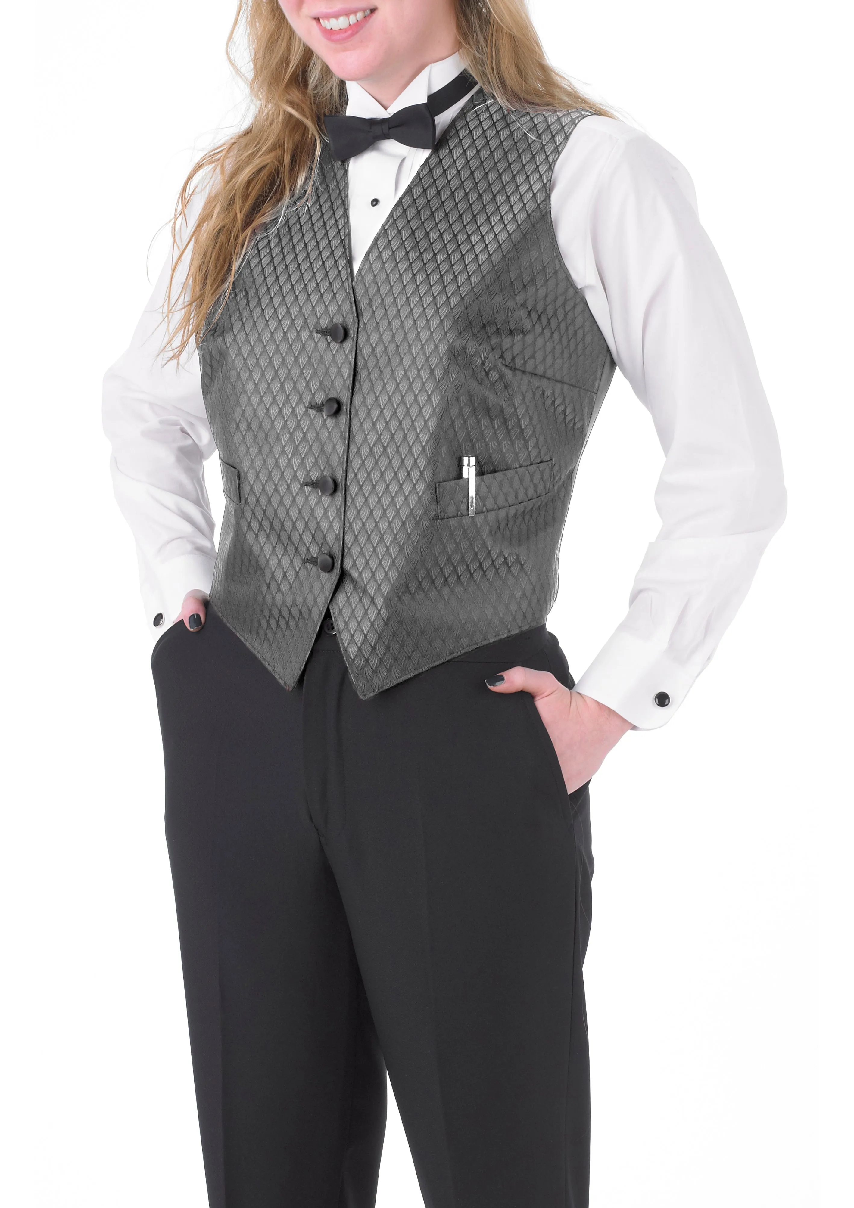 Women's Full Back Diamond Leaf Print Vest