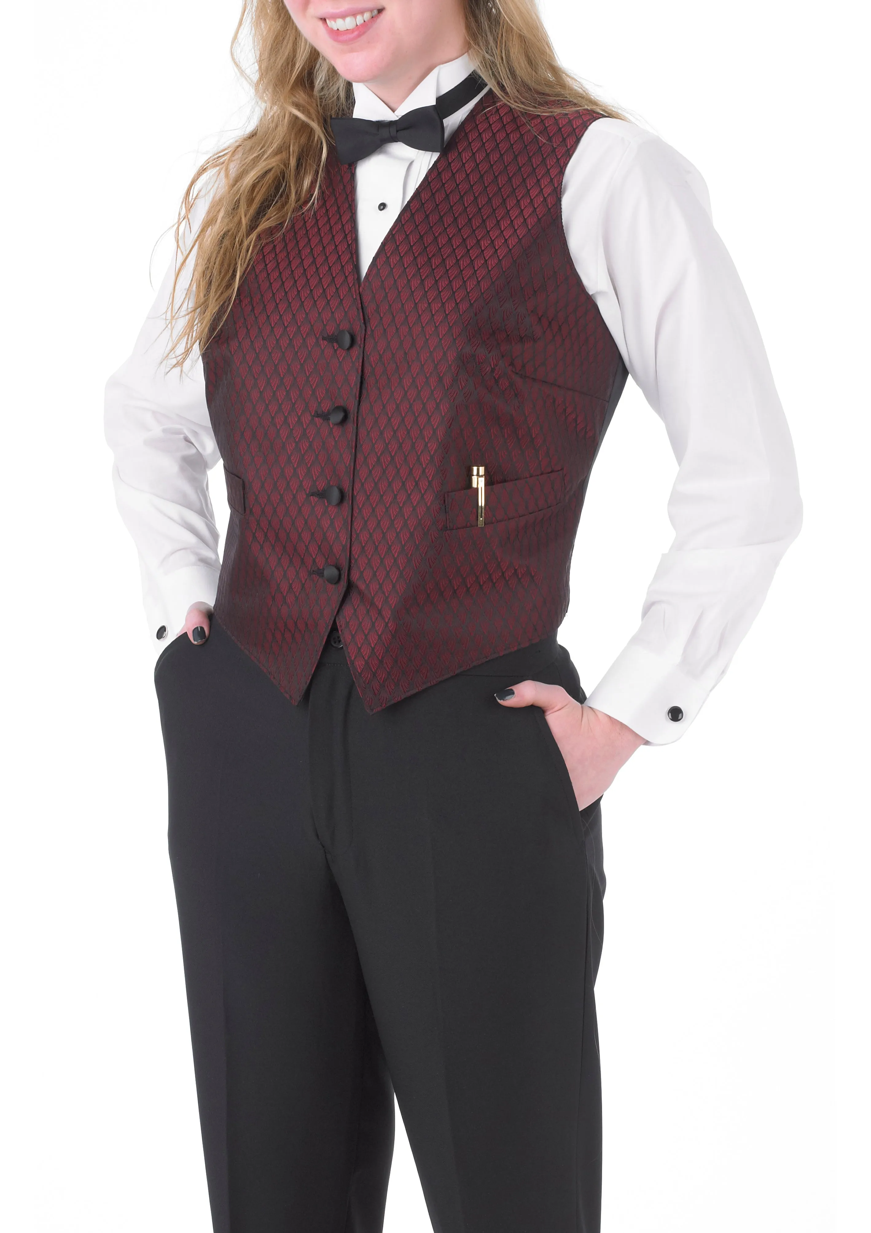Women's Full Back Diamond Leaf Print Vest