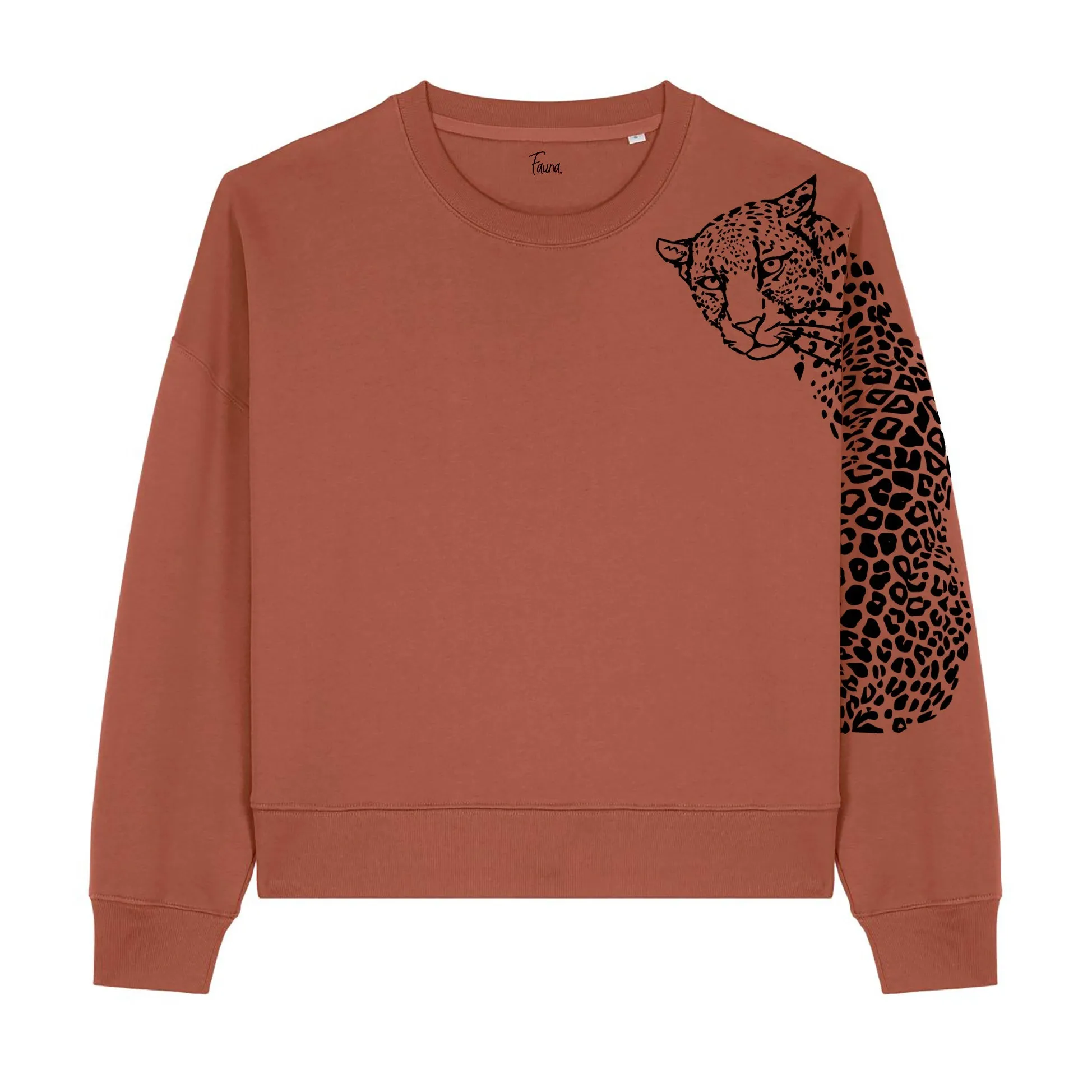 Women's Graphic Sweatshirt | Leopard on Bronze