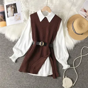 women's lantern sleeve shirt knitted