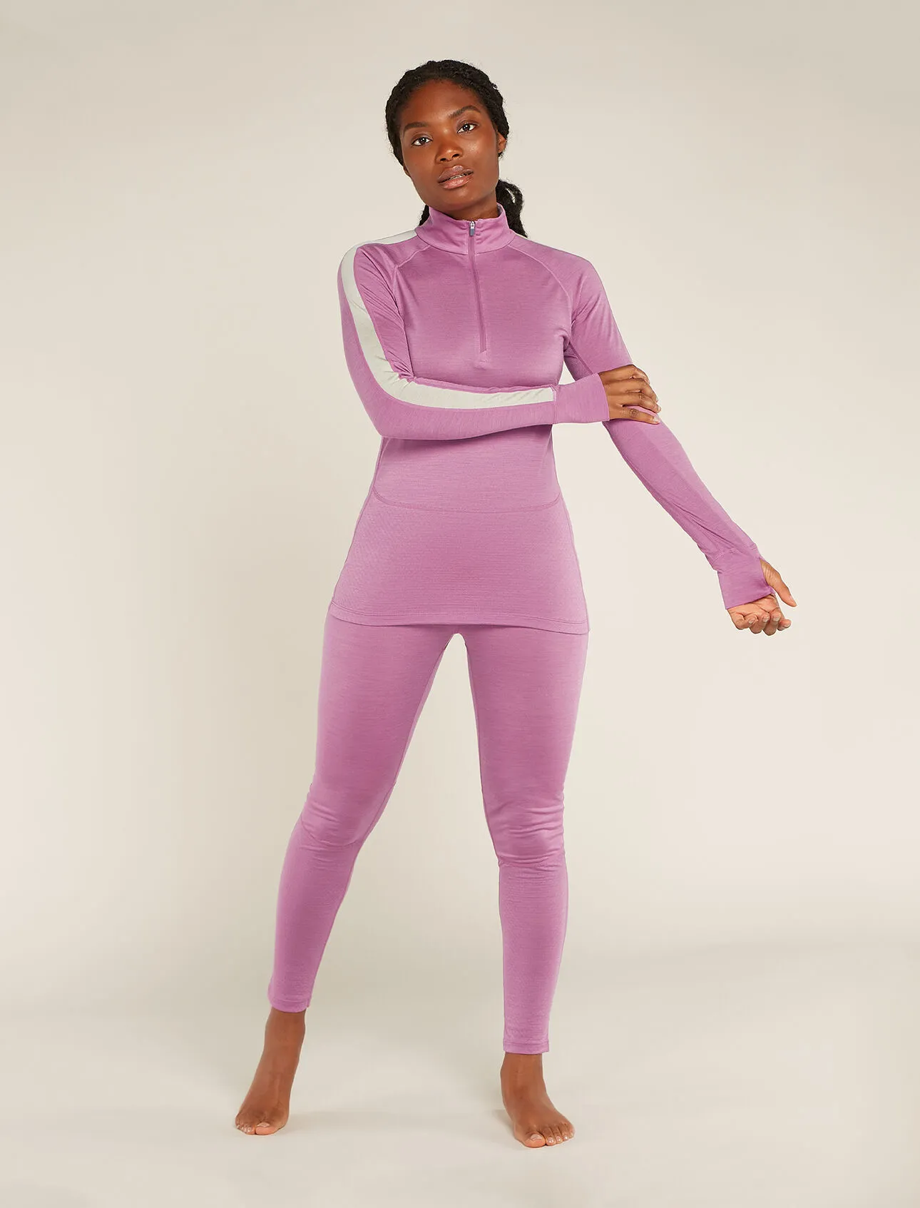Women's Merino Blend 125 ZoneKnit™ Long Sleeve Half Zip Thermal Top