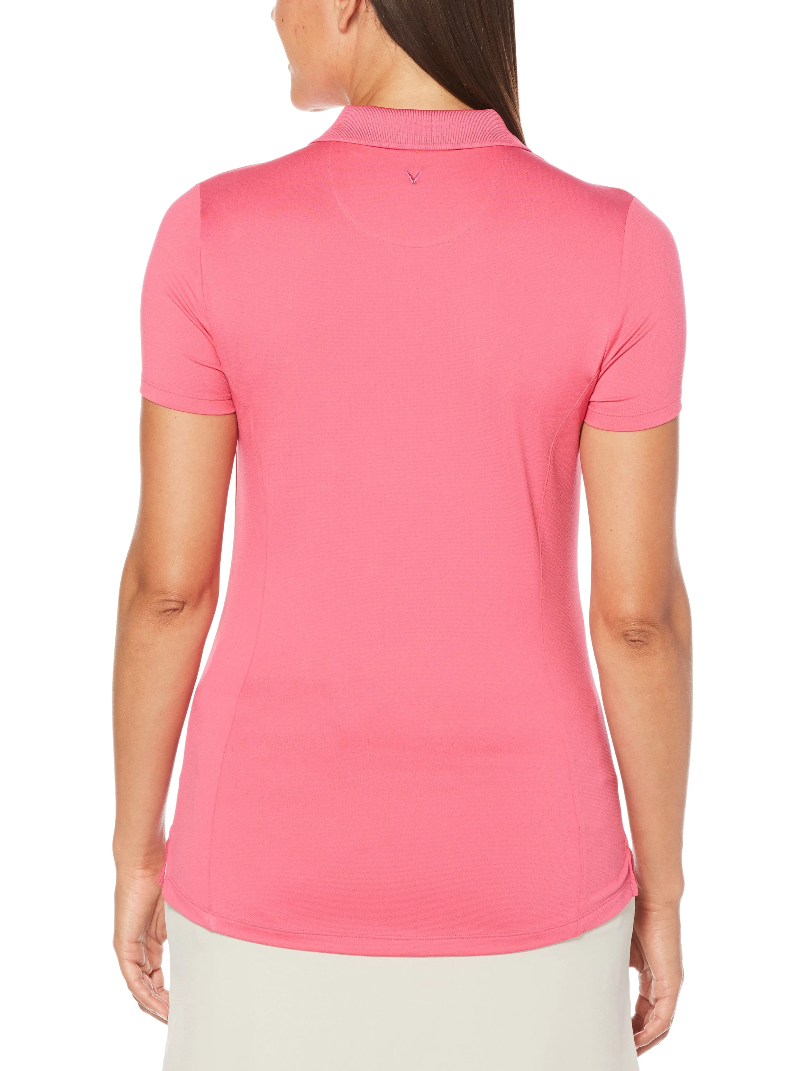 Womens Micro Hex Solid Polo