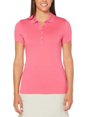 Womens Micro Hex Solid Polo