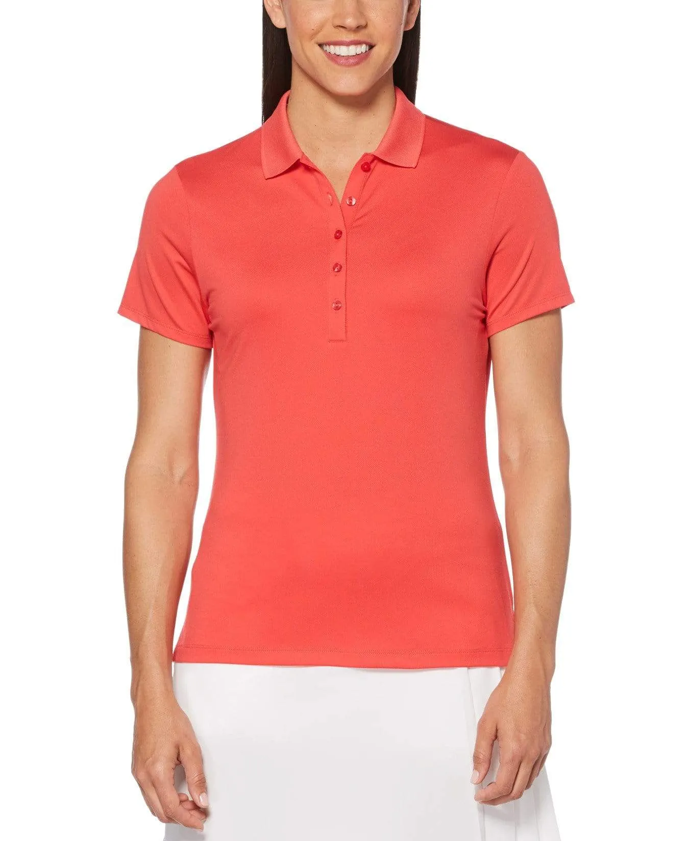 Womens Micro Hex Solid Polo