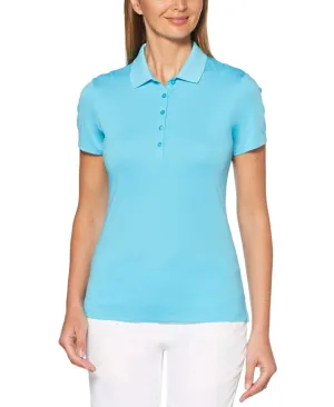Womens Micro Hex Solid Polo