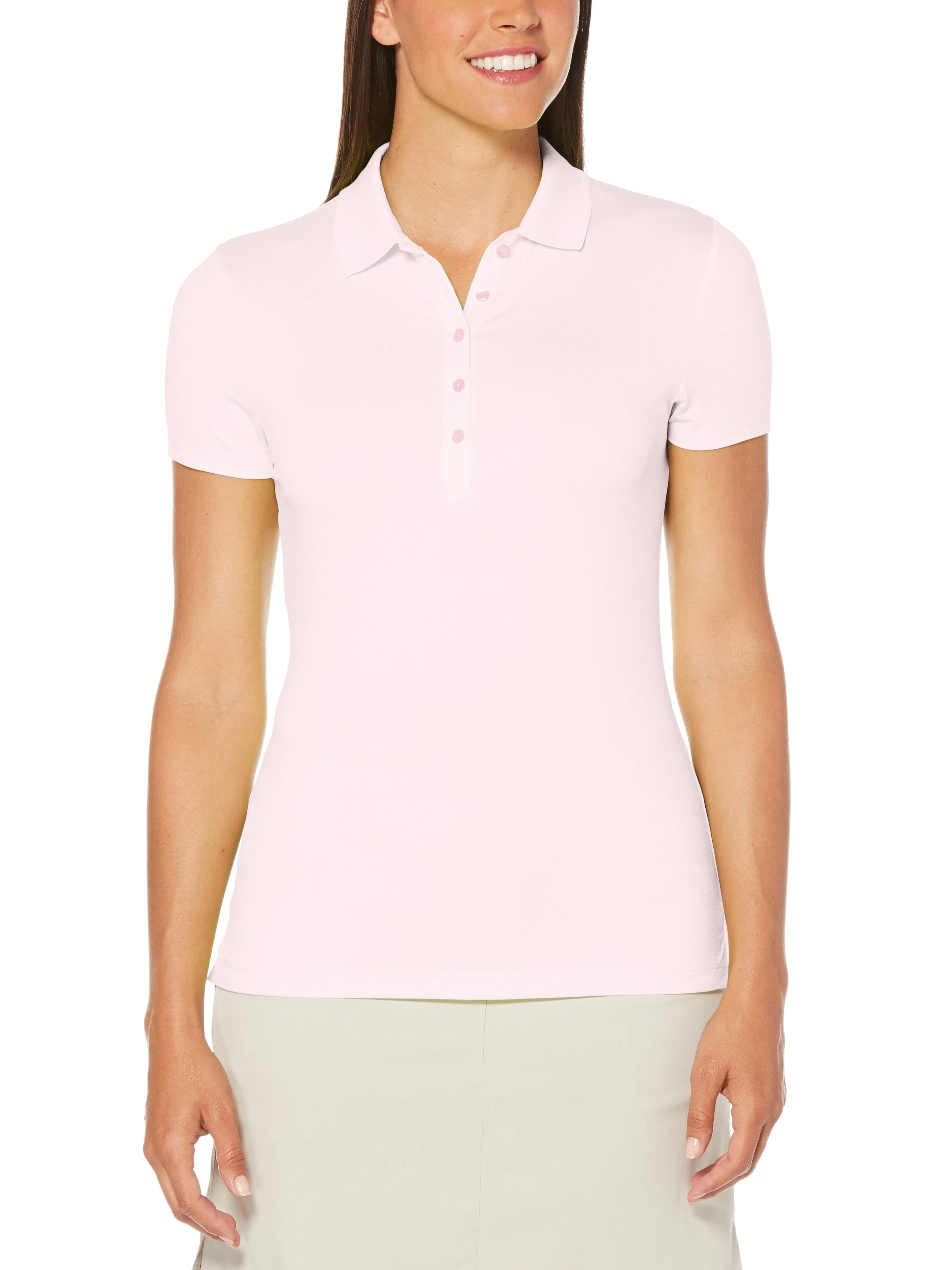 Womens Micro Hex Solid Polo