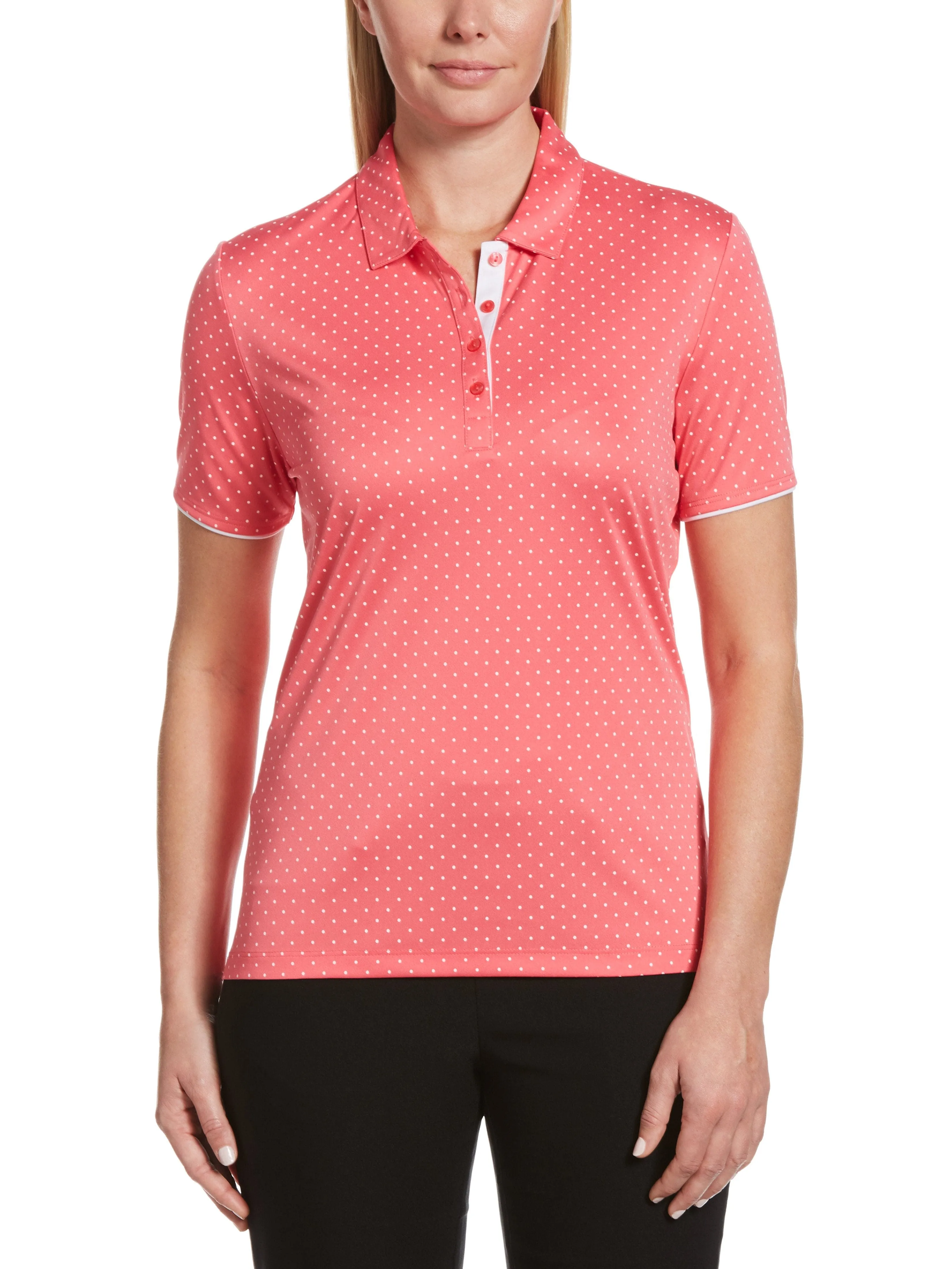 Womens Polka Dot Polo