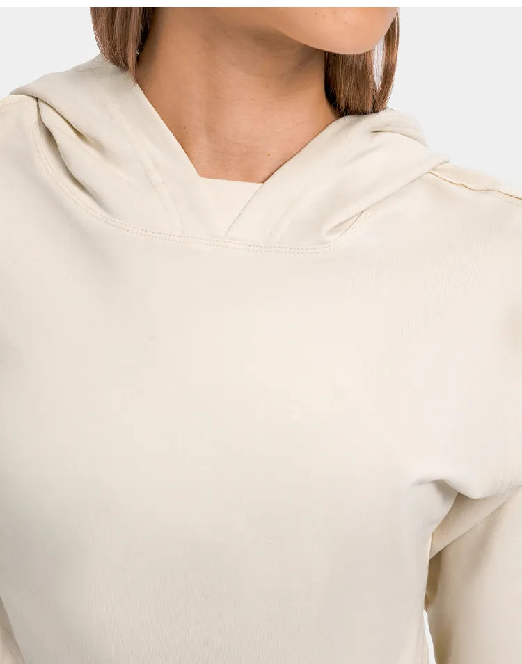 Women's Short Waist Fitness Sports Sweatshirt