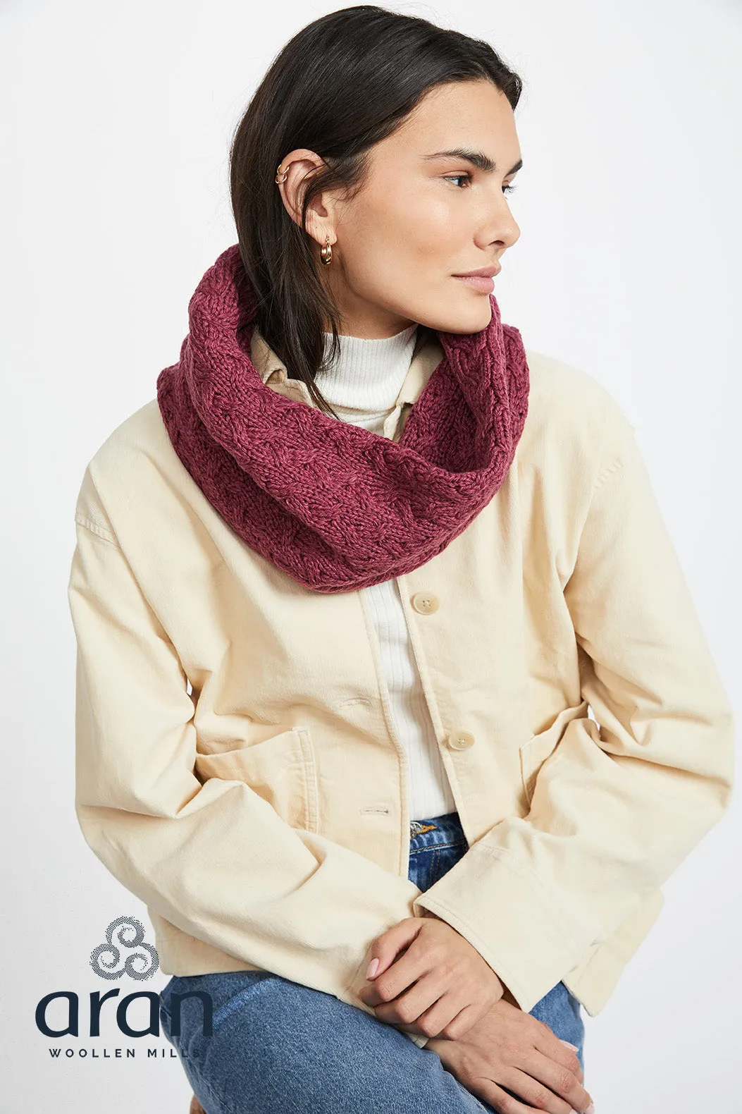 Women's Supersoft Merino Wool Full Circle Scarf by Aran Mills