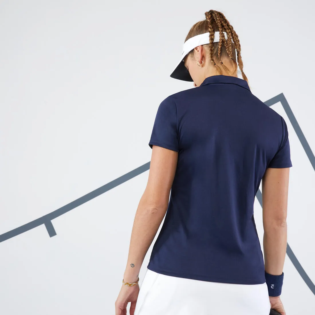 Women's Tennis Quick-Dry Polo Shirt Essential 100