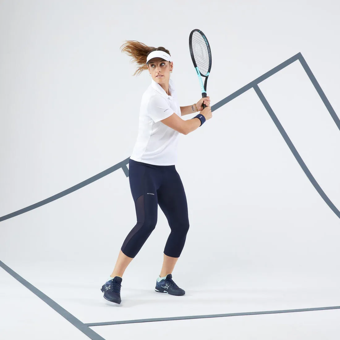 Women's Tennis Quick-Dry Polo Shirt Essential 100