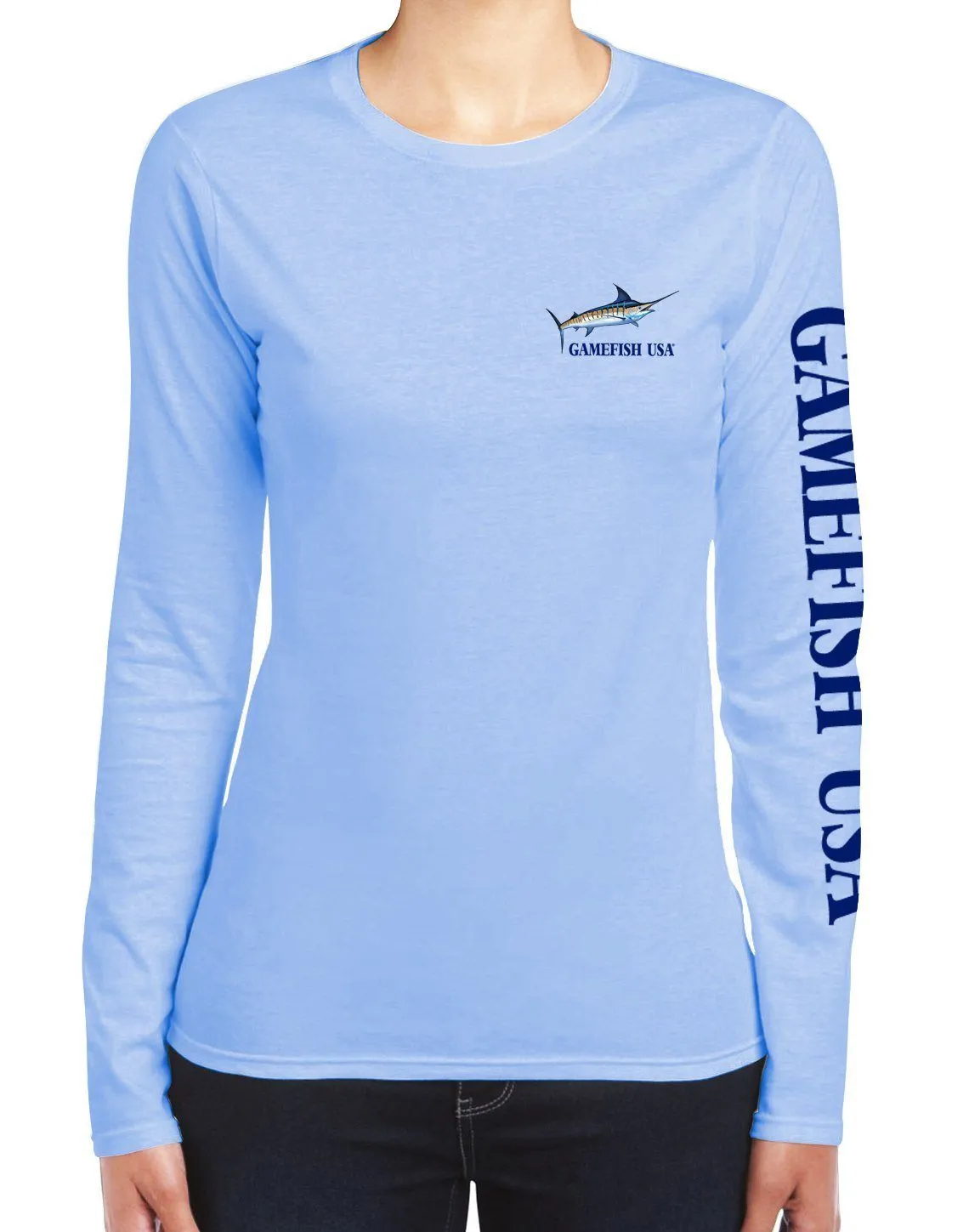 Women's UPF 50 Lightweight Microfiber Moisture Wicking Performance Fishing Shirt Marlin