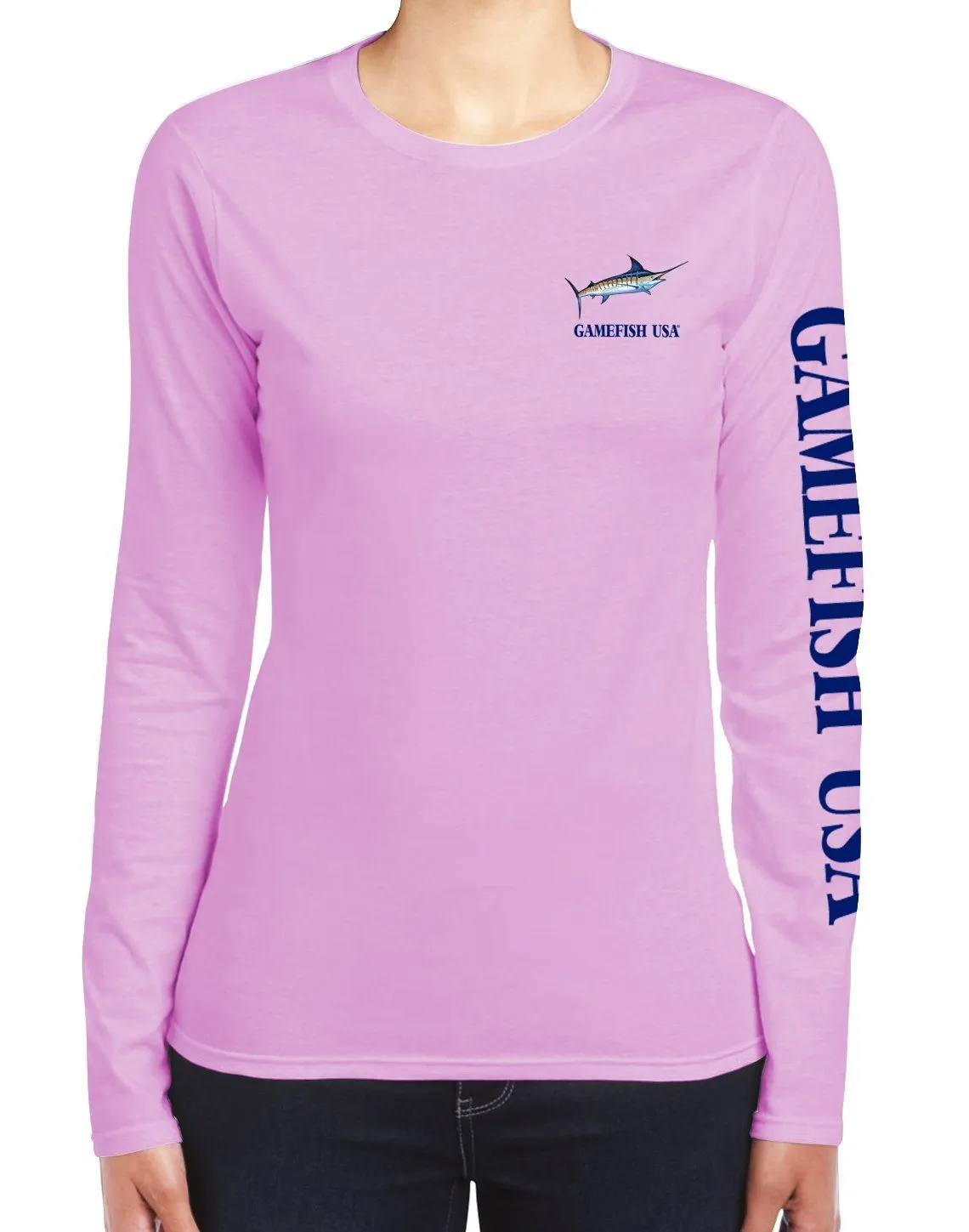 Women's UPF 50 Lightweight Microfiber Moisture Wicking Performance Fishing Shirt Marlin
